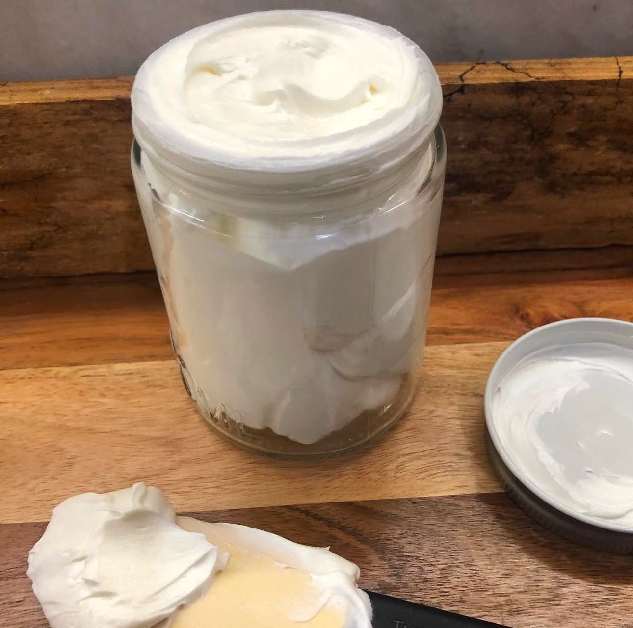 Freshly whipped tallow balm for my son Jude's topical steroid withdrawal moisturiser