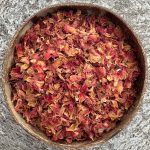 Organic Red Rose Petals in bowl
