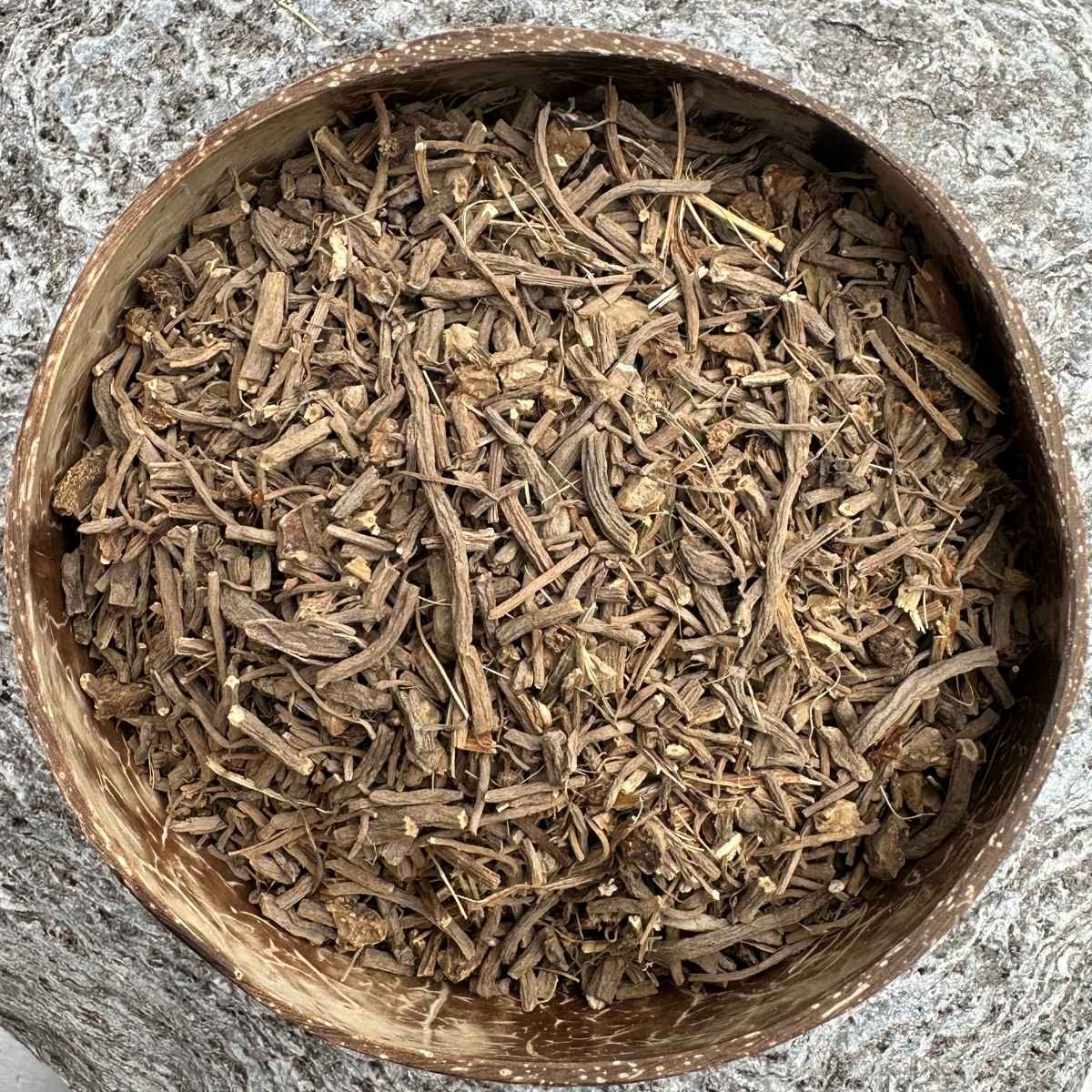 Valerian Root Organic valerian root organic dried herb in bowl