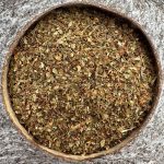 Organic hawthorn leaf and flower